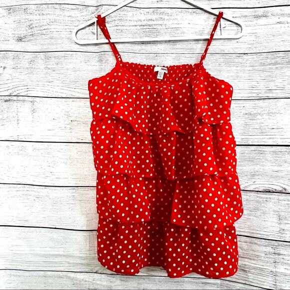 Bongo Juniors Boho Style Polka Dot Blouse Sz L - Picture 1 of 7